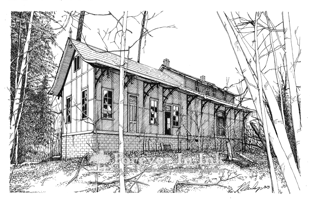 Hunlock Creek Station, Hunlock Creek, Pennsylvania (original drawing available)